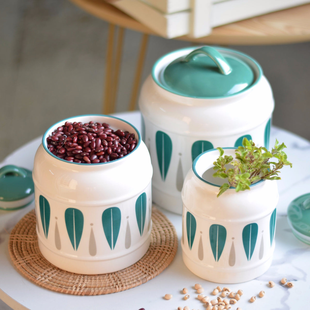 Airtight Jars Green Nestasia