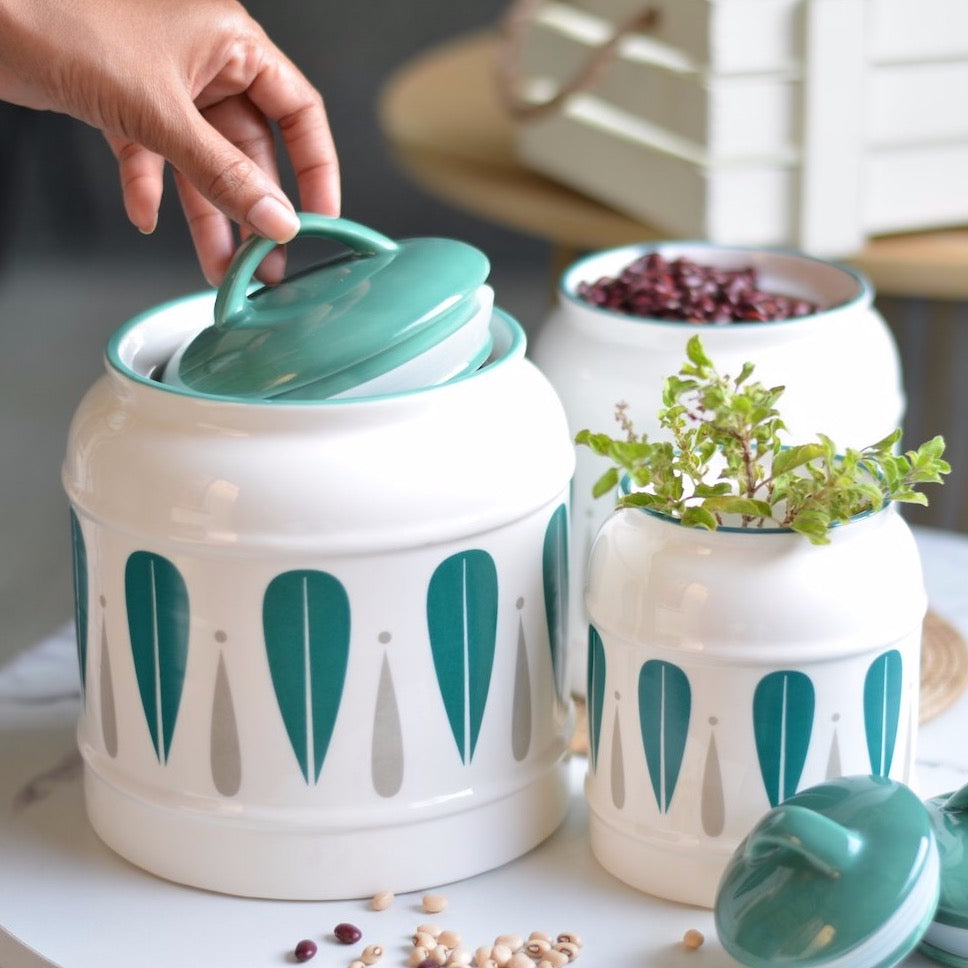 Airtight Jars Green Nestasia