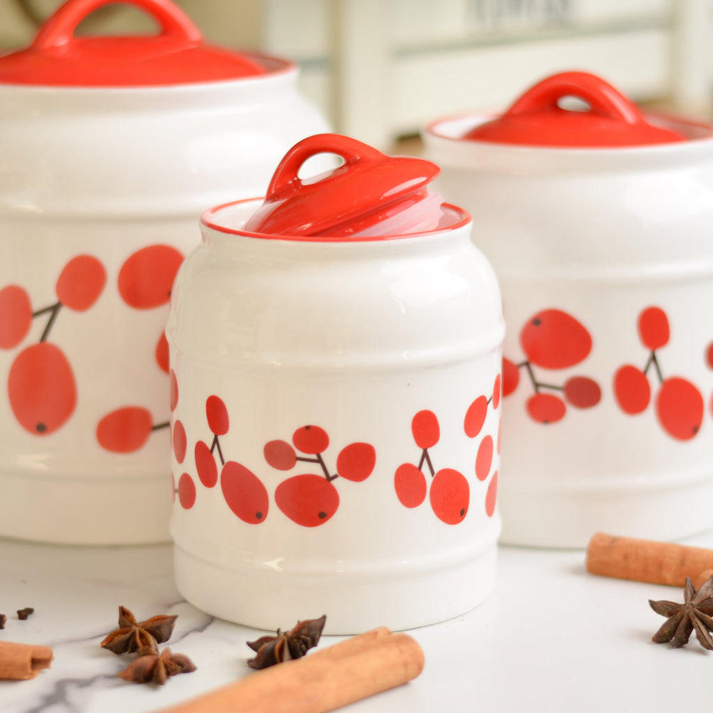 Airtight Jars Red Nestasia
