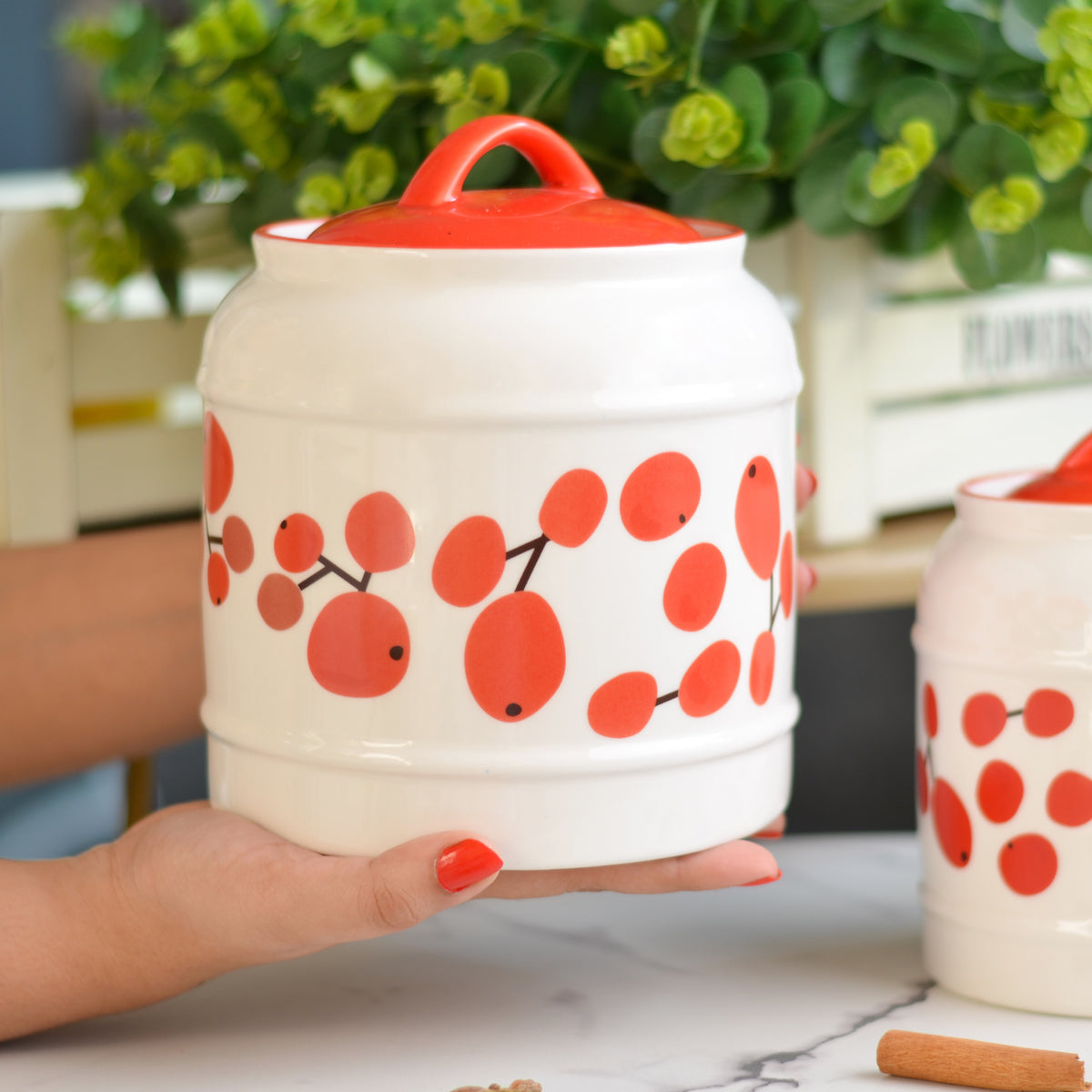 Airtight Jars Red Nestasia