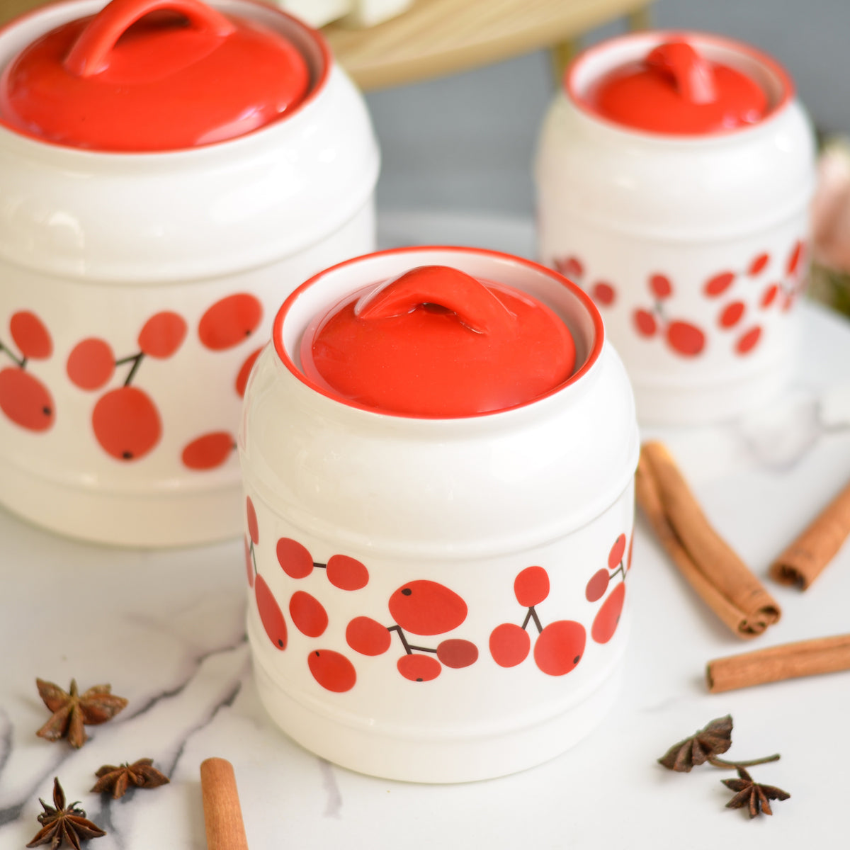 Airtight Jars Red Nestasia