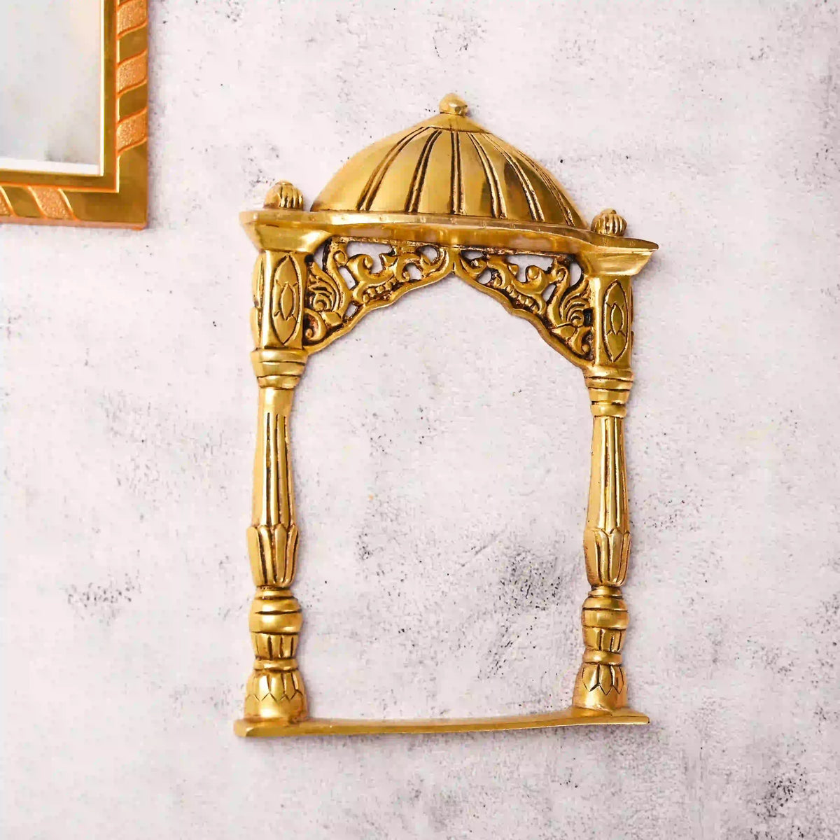 Brass Temple Frame Wall Hanging (10 Inch) Vedansh Craft