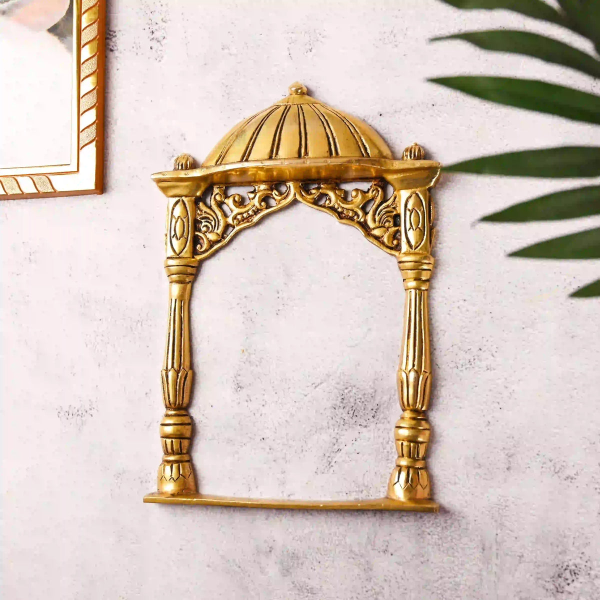 Brass Temple Frame Wall Hanging (10 Inch) Vedansh Craft