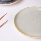 Willow Light Grey 22 Piece Pasta Set For 6 Nestasia
