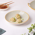 Willow Light Grey Ceramic Snack Plate 7 inch Nestasia