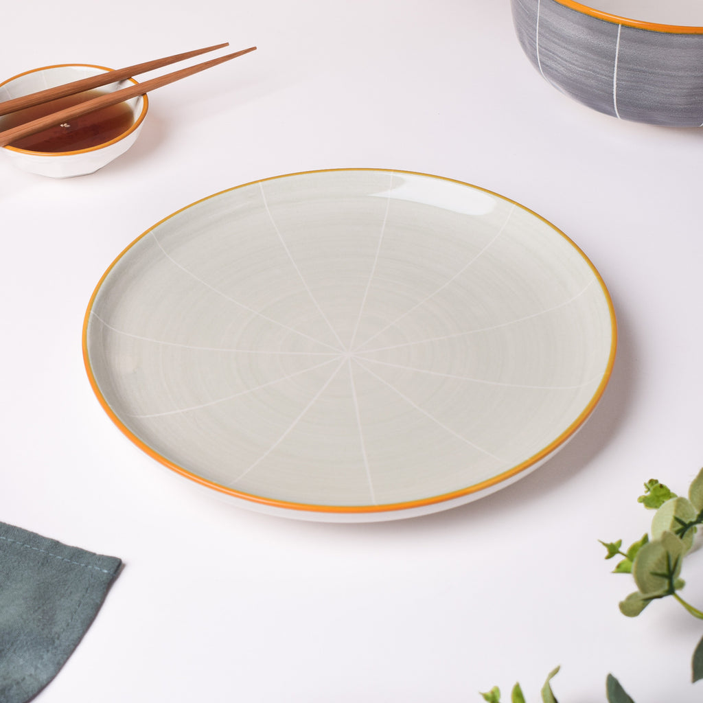 Willow Light Grey 22 Piece Pasta Set For 6 Nestasia