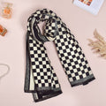 Chequered Designer Black & White Scarf Nestasia