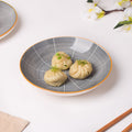 Willow Dark Grey Ceramic Pasta Plate Nestasia