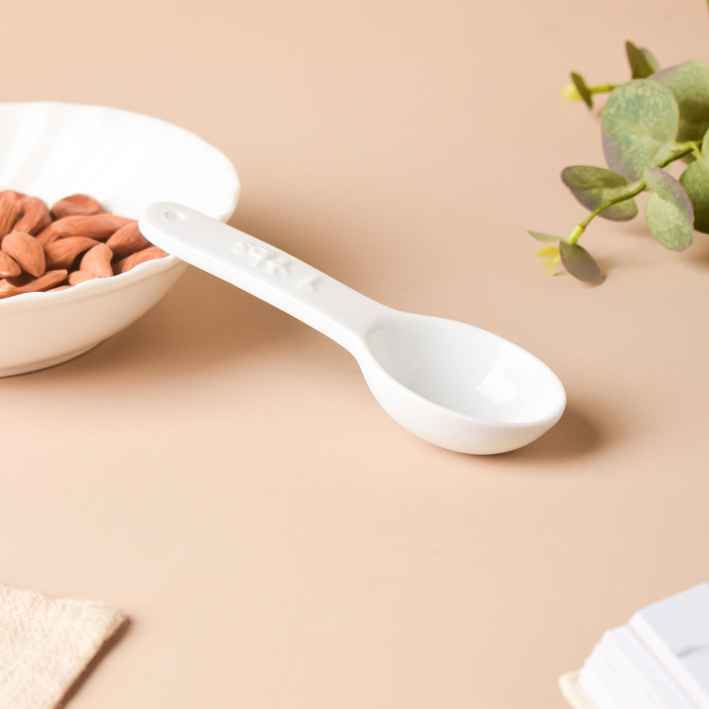 Riona Ceramic Teaspoon White Nestasia