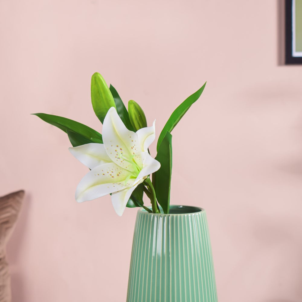 Artificial Lily Stem White Set Of 2 Nestasia