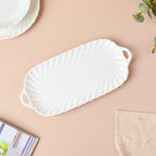 Riona Baking Tray With Handle White 10 Inch Nestasia