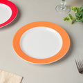 Riona Ceramic Snack Plate White Orange Nestasia