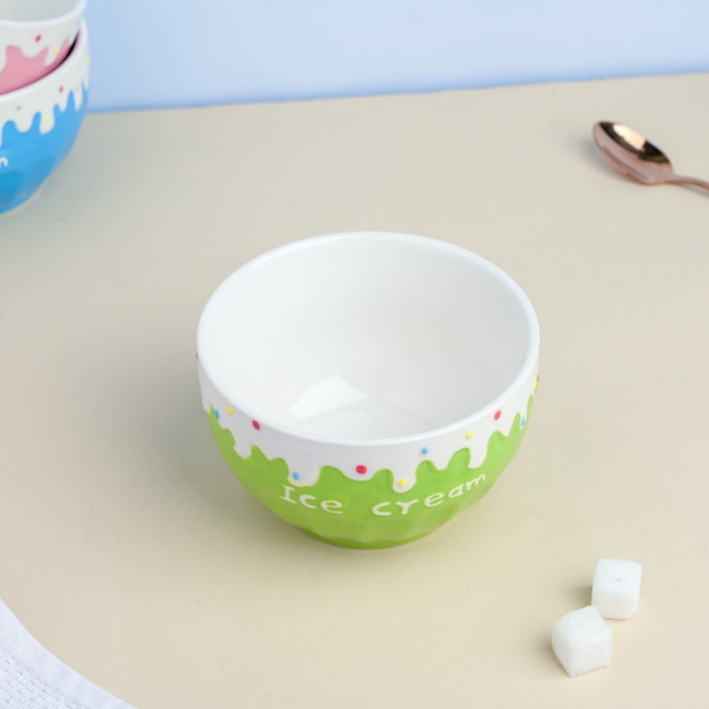Green Strawberry Ice Cream Bowl 400 ml Nestasia