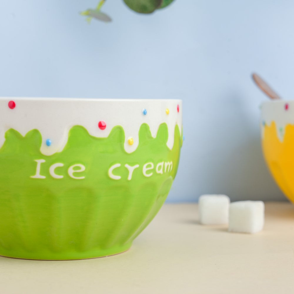 Green Strawberry Ice Cream Bowl 400 ml Nestasia