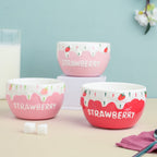 Light Pink Strawberry Side Bowl 400 ml Nestasia