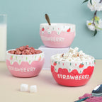 Light Pink Strawberry Side Bowl 400 ml Nestasia