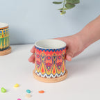 Beaming Red Planter With Coaster Nestasia
