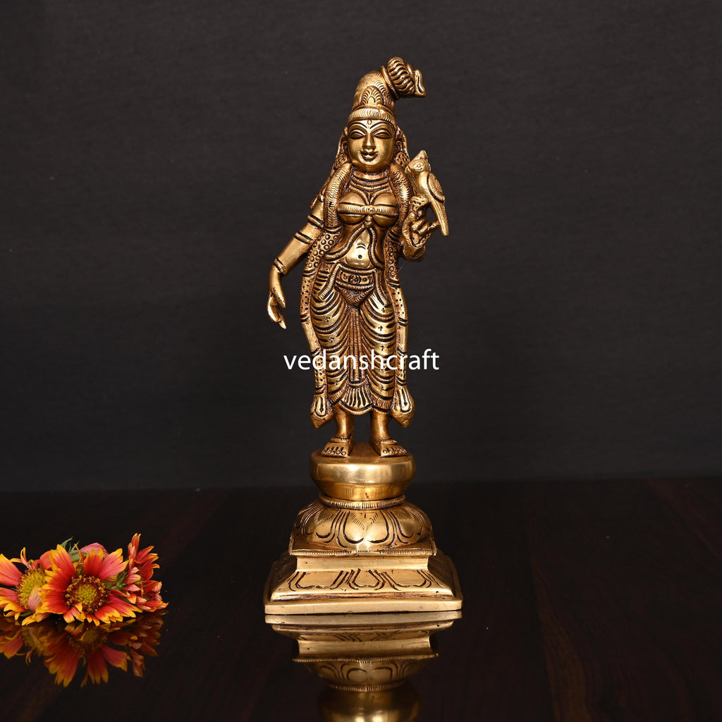 Brass Superfine Goddess Andal Idol (9.5 Inch) Vedansh Craft