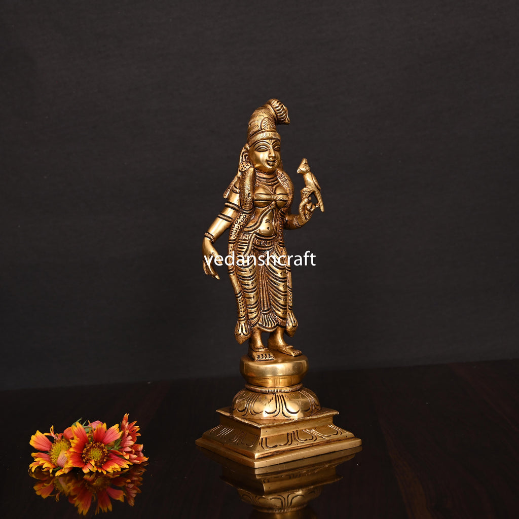 Brass Superfine Goddess Andal Idol (9.5 Inch) Vedansh Craft