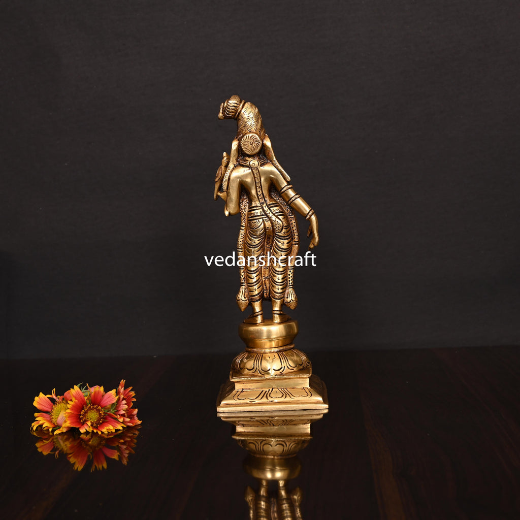 Brass Superfine Goddess Andal Idol (9.5 Inch) Vedansh Craft