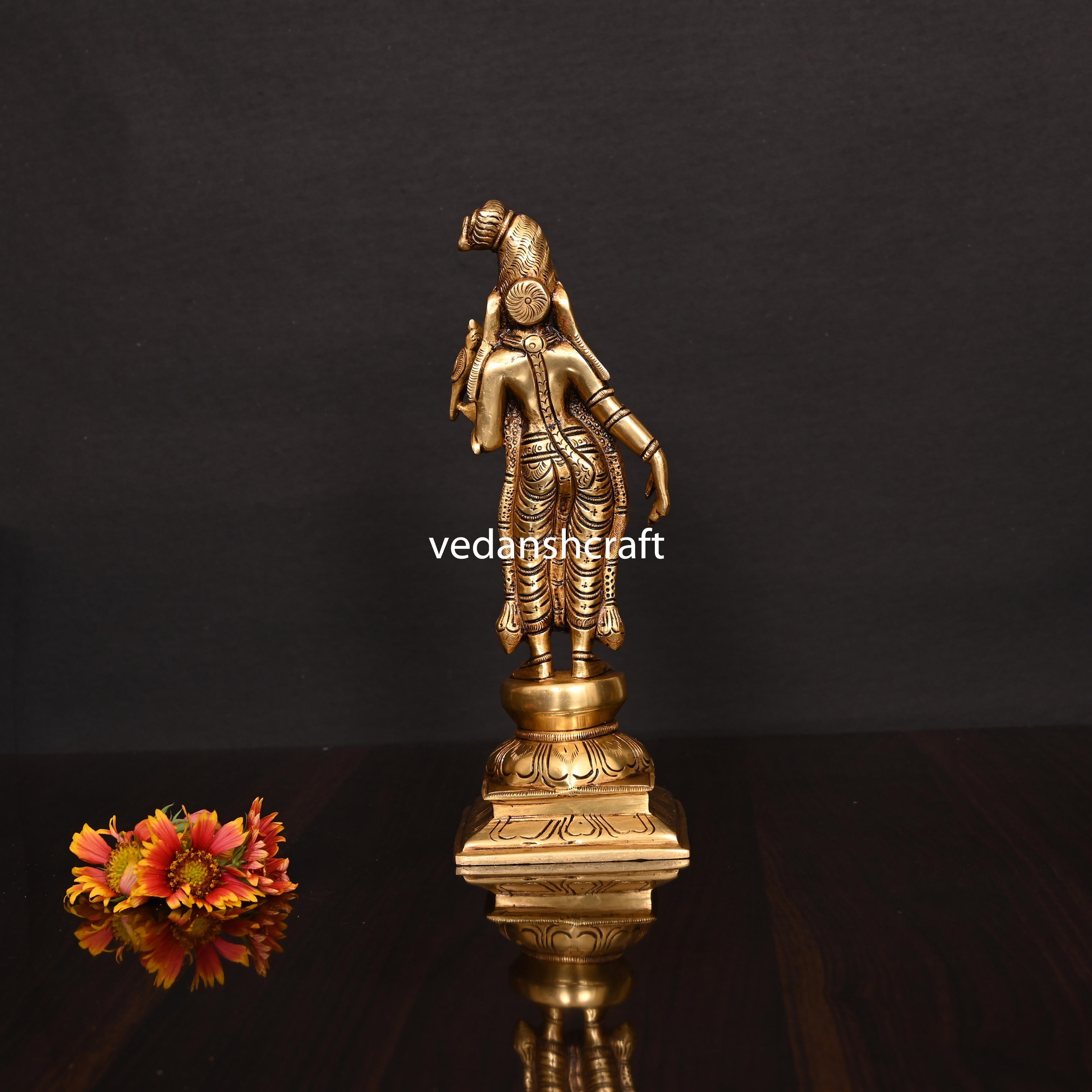 Brass Superfine Goddess Andal Idol (9.5 Inch) Vedansh Craft