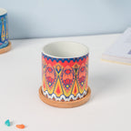 Beaming Red Planter With Coaster Nestasia