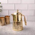 Brass Handcarved Water Jug With Lid Vedansh Craft