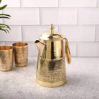 Brass Handcarved Water Jug With Lid Vedansh Craft
