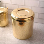 Brass Storage Container With Lid (11 Inch) Vedansh Craft