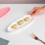 Snow White Leaf Platter Nestasia