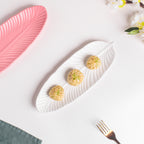 Snow White Leaf Platter Nestasia
