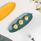 Teal Tantrum Leaf Platter Nestasia