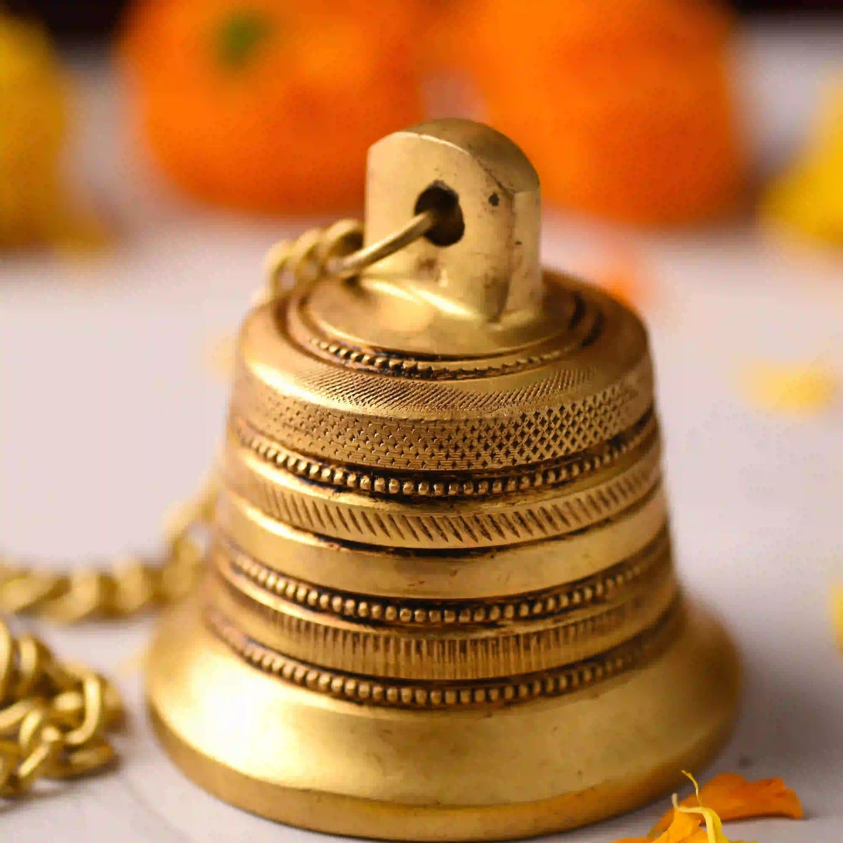 Brass Wall Hanging Temple Bell – Handcrafted Traditional Decor (21.8 Inch) Vedansh Craft