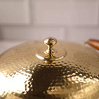 Brass Hammered Handi With Lid – Premium Indian Brassware (6.5 Inch) Vedansh Craft