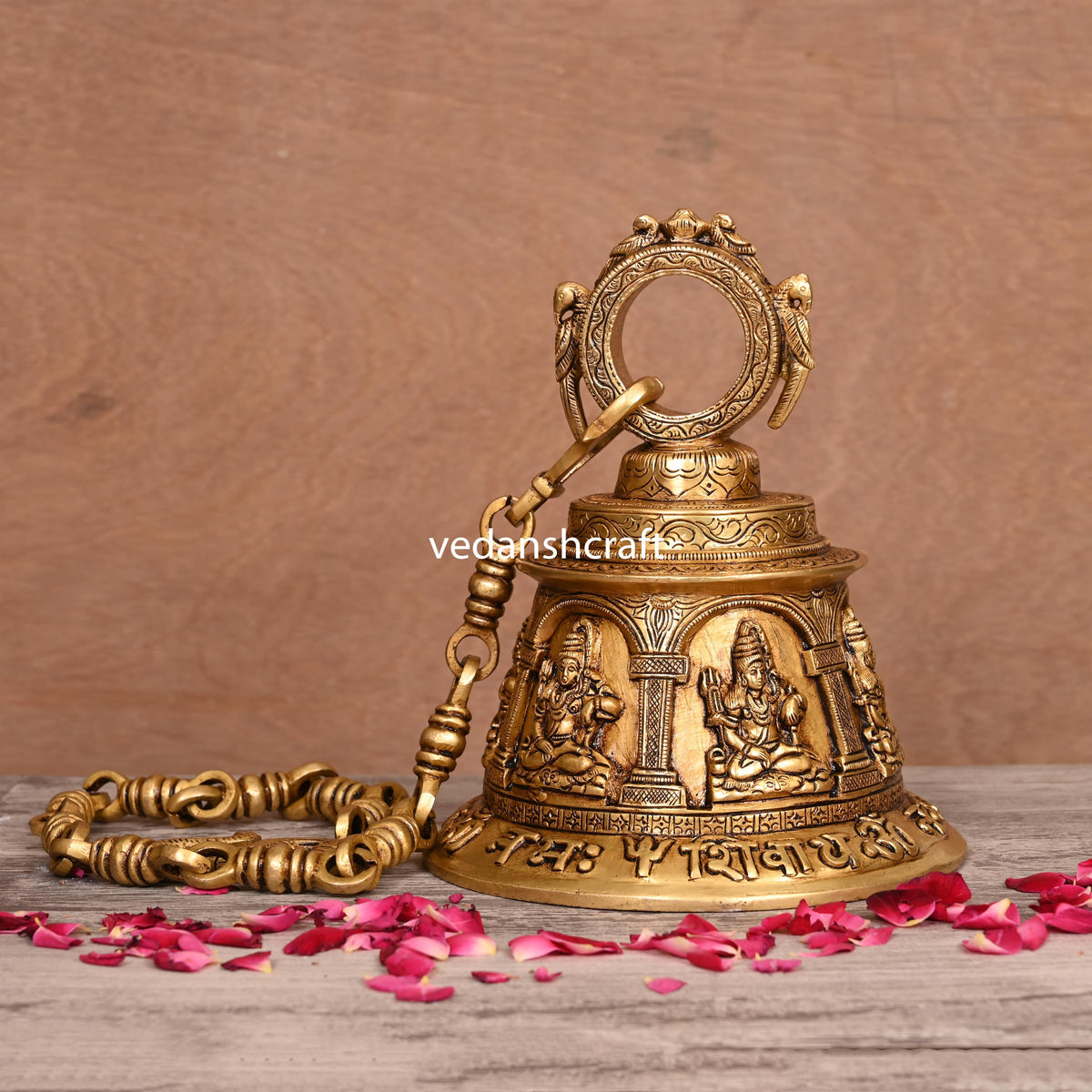 Brass Superfine Shiva Wall Hanging Temple Bell (33 Inch) Vedansh Craft