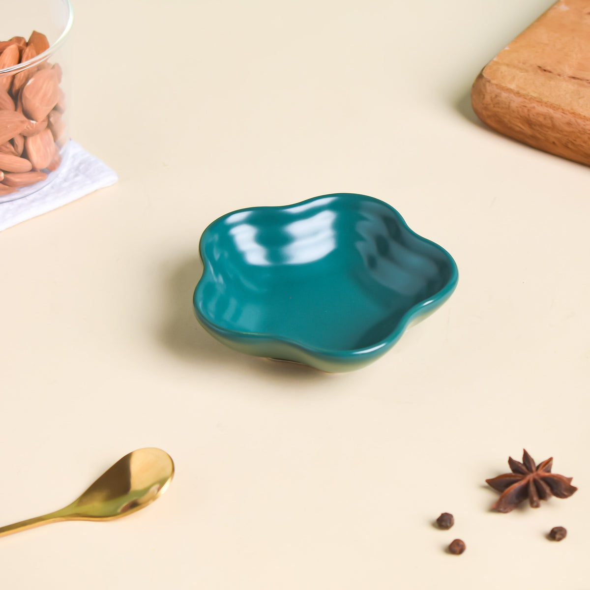 Teal Tantrum Floral Dip Bowl Nestasia