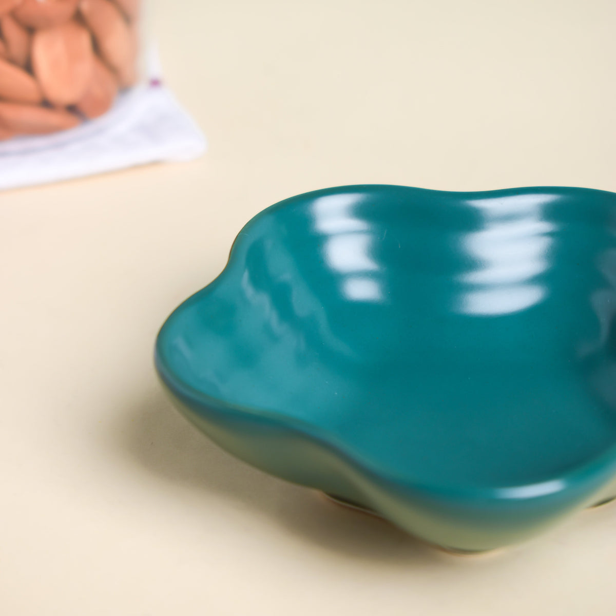 Teal Tantrum Floral Dip Bowl Nestasia