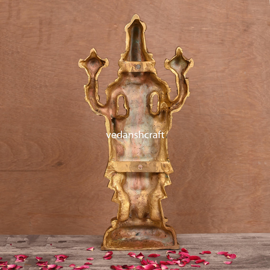 Brass Superfine Tirupati Balaji/Venkateshwar Idol Wall Hanging (17 Inch) Vedansh Craft