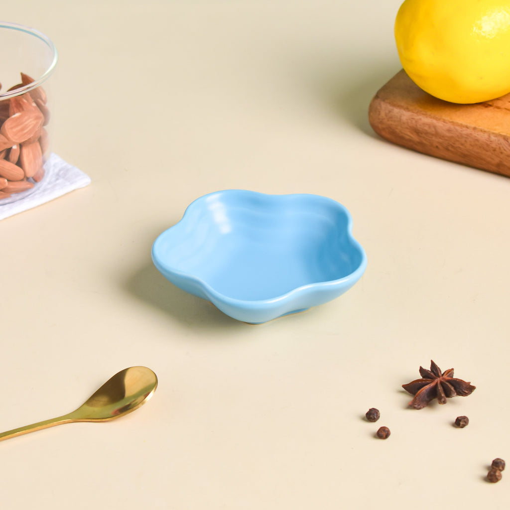 Blue Muffin Floral Dip Bowl Nestasia