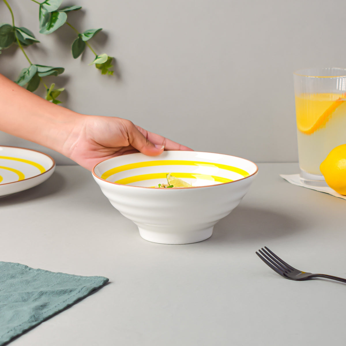 Yellow Illusion Ramen Bowl 550 ml Nestasia