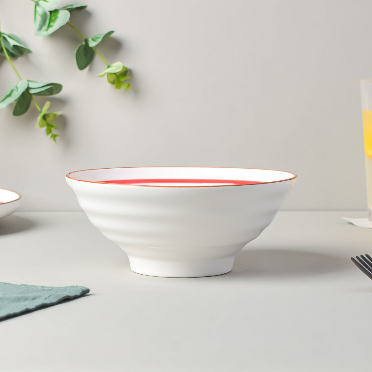 Spiral Red 22 Piece Dinner Set For 6 Nestasia