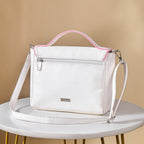 Heart Sling Bag White And Pink Nestasia