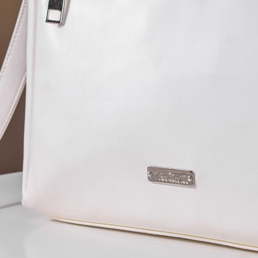 Heart Sling Bag White And Pink Nestasia