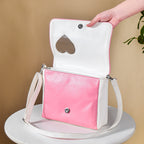 Heart Sling Bag White And Pink Nestasia