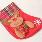 Checkered Red Christmas Stocking For Gifts 6 Inch Nestasia