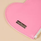 Heart Card Holder Coin Purse White And Pink Nestasia