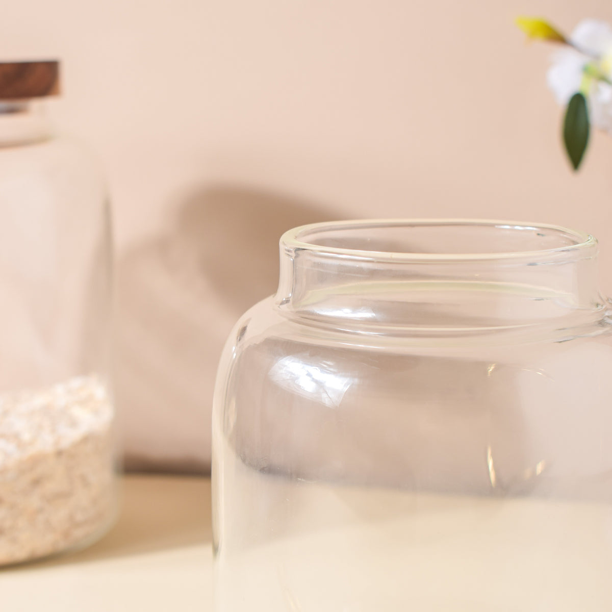 Clear Glass Jar With Lid Small Nestasia