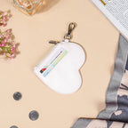 Heart Card Holder Coin Purse White And Pink Nestasia