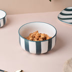 Sailor Striped Green Serving Bowl Nestasia
