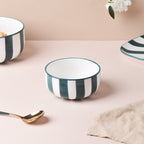 Sailor Striped Green Soup Bowl Nestasia